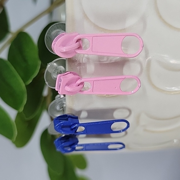 Zipper Stud Earrings, unisex - Picture 5 of 8
